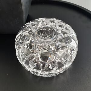 RCR Vintage 24% Lead Royal Crystal Clam Shell Trinket Candy Dish